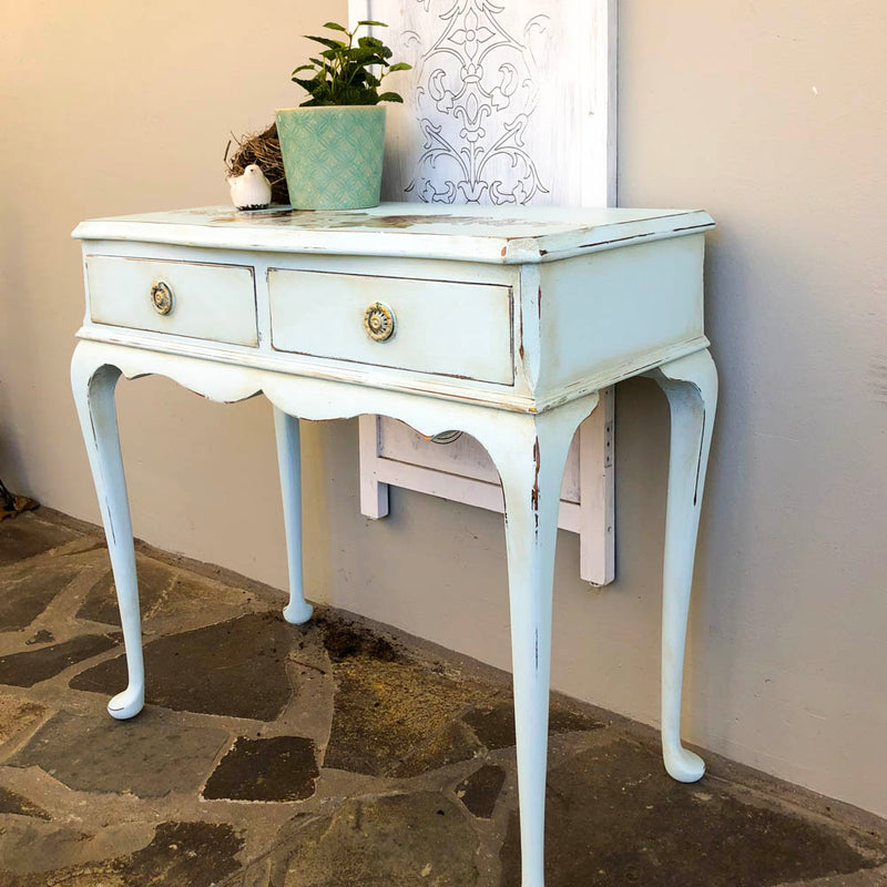 Moonstone & Floral Curved Hall Table - unavailable
