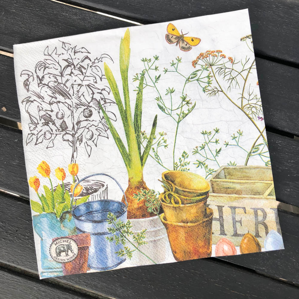 Country Life Napkin for Decoupage