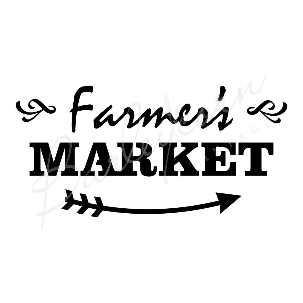 Farmers Market Stencil | Paint Me Vintage