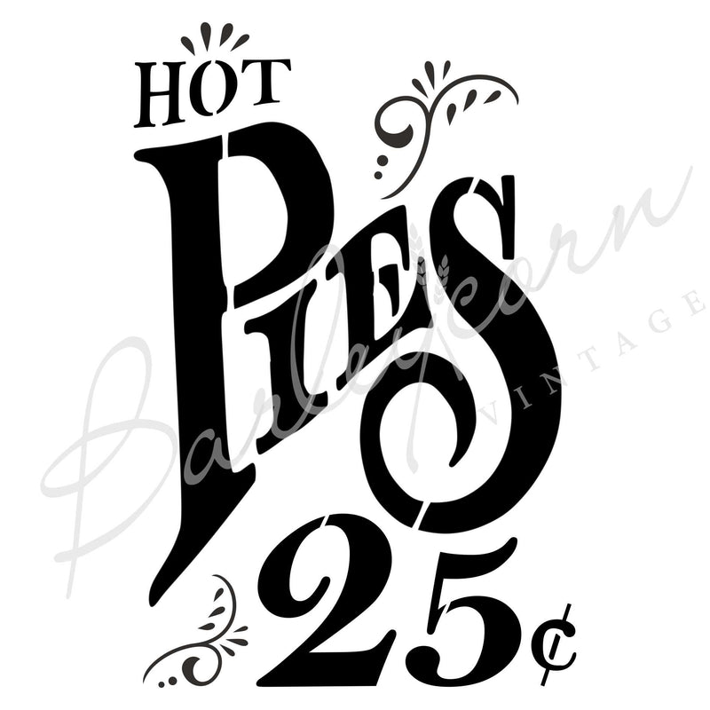 Hot Pies XL Stencil