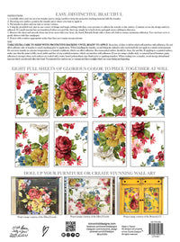 Wall Flower IOD Transfer 8 sheets Paint Me Vintage