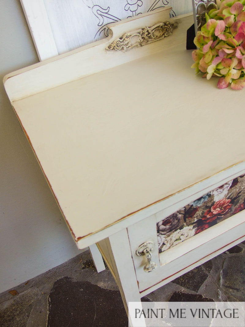 Yorkshire Stone Rustic Cabinet with Tea Rose Garden transfer NZ