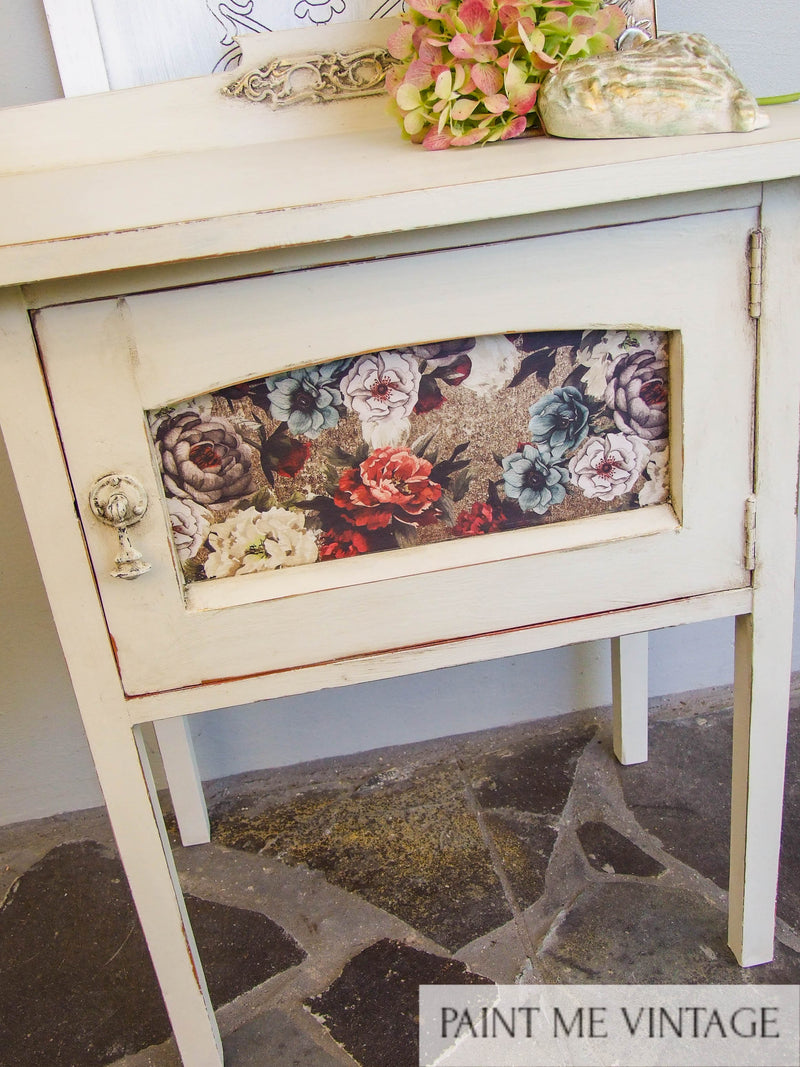 Yorkshire Stone Rustic Cabinet with Tea Rose Garden transfer NZ