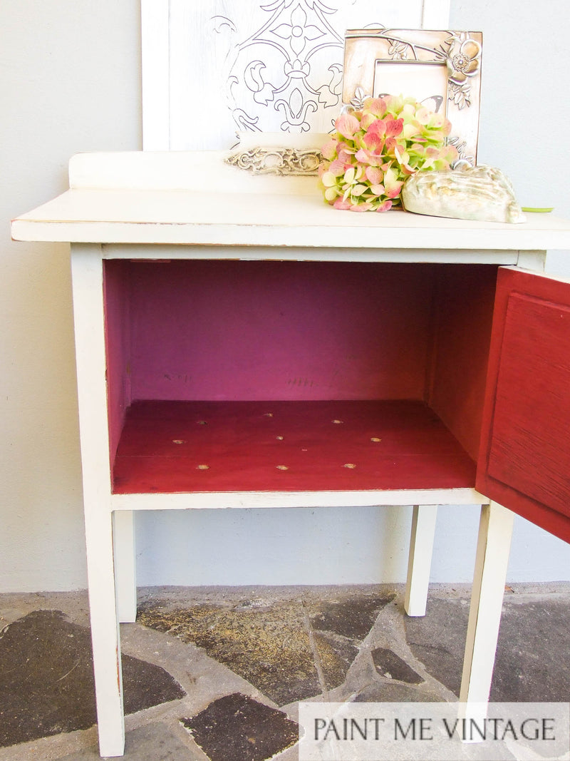 Yorkshire Stone Rustic Cabinet with Tea Rose Garden transfer - commission