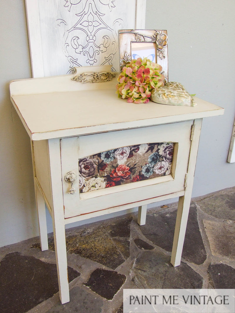 Yorkshire Stone Rustic Cabinet with Tea Rose Garden transfer - commission