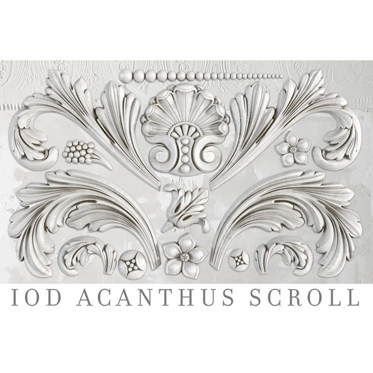 Acanthus Scroll IOD Mould | Paint Me Vintage