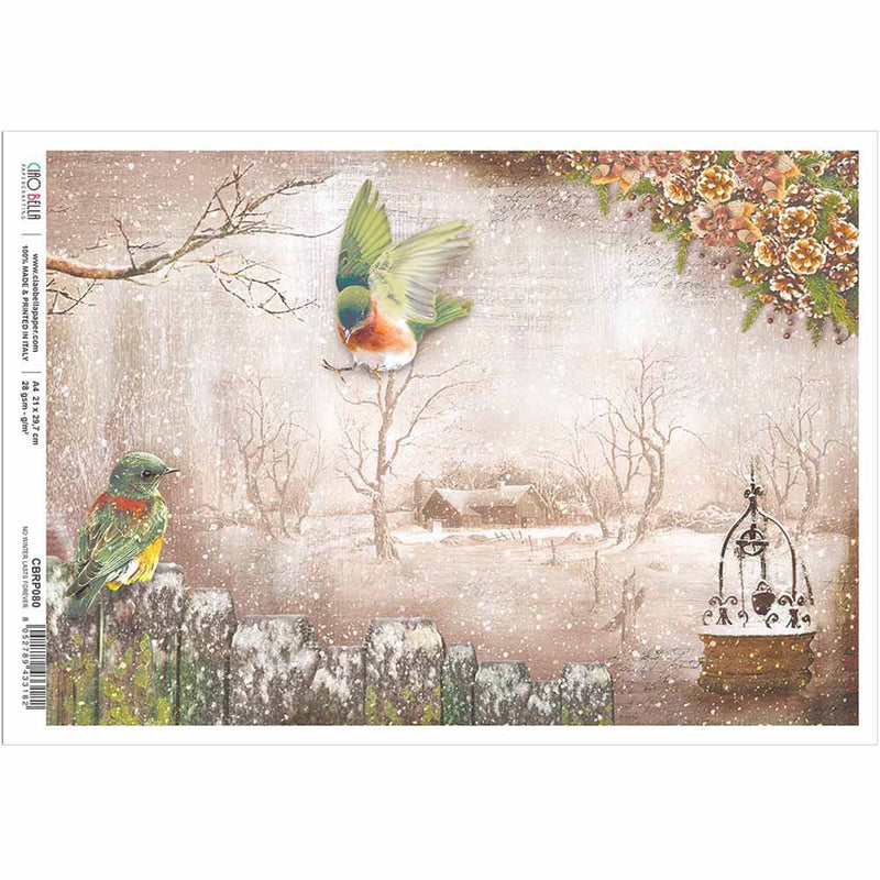 No winter lasts forever Rice Paper for Decoupage A4 | Paint Me Vintage