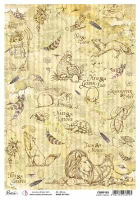 Aesops Fables Rice Paper for Decoupage A4