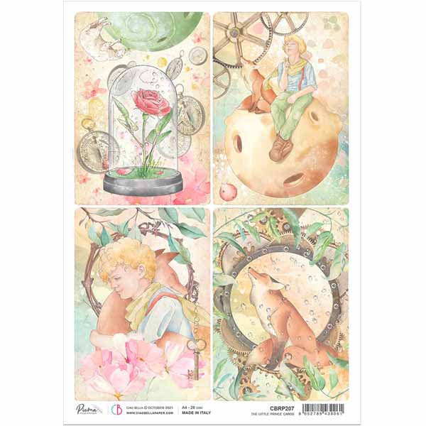 The Little Prince Cards Rice Paper for Decoupage A4