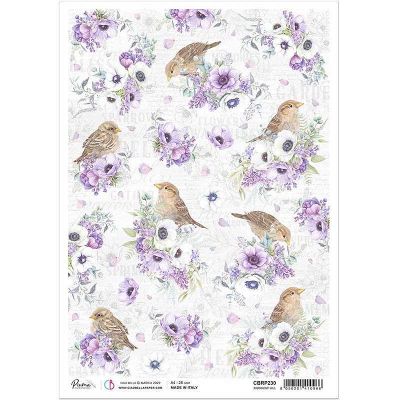 Sparrow Hill Rice Paper for Decoupage A4 | Paint Me Vintage