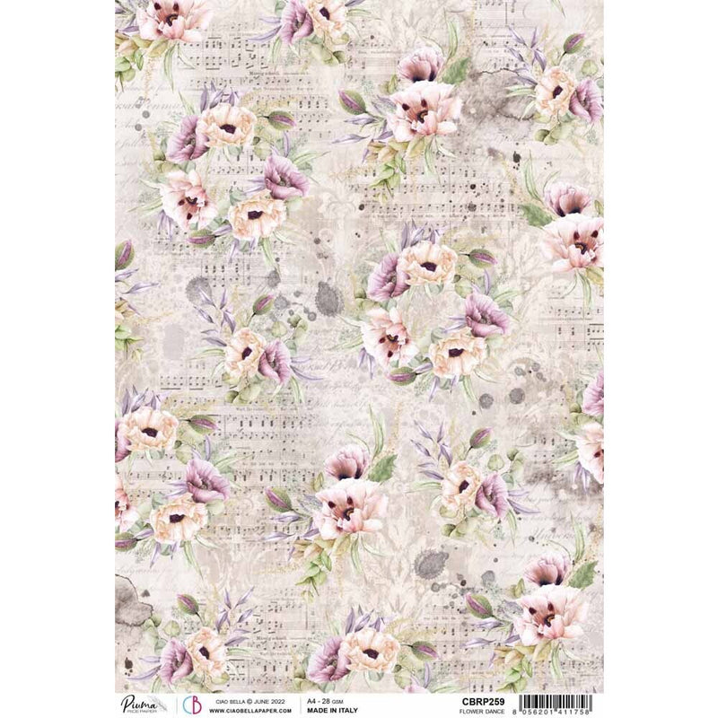 Flower Dance Rice Paper for Decoupage A4 | Paint Me Vintage