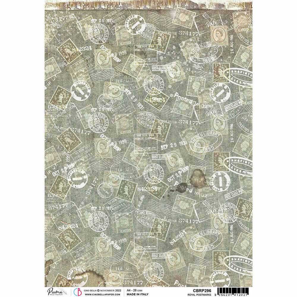 Royal Postmarks Rice Paper for Decoupage A4