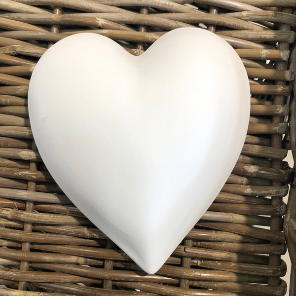 Blank ceramic Heart XLarge Ready to Paint 