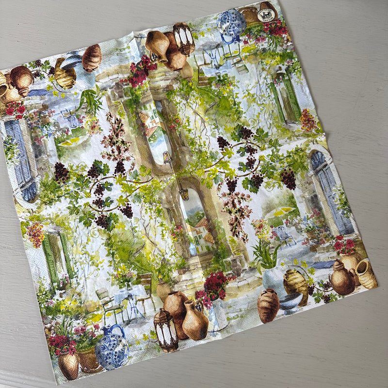 Tuscan Napkin for Decoupage