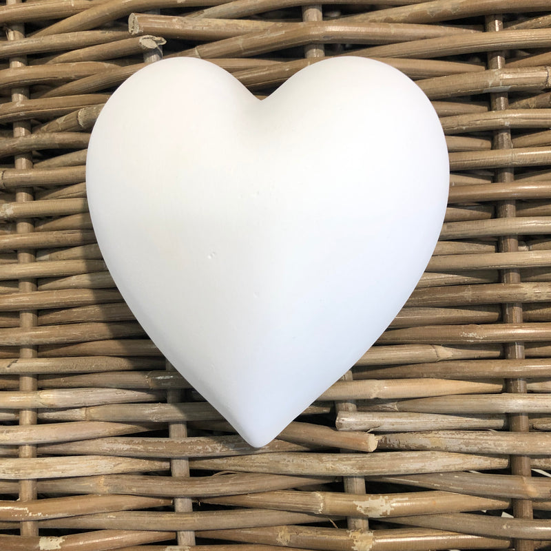 Blank ceramic heart