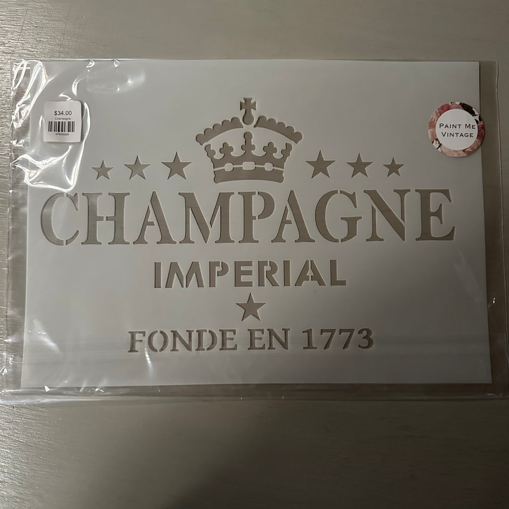 Champagne Stencil  - choice of 3