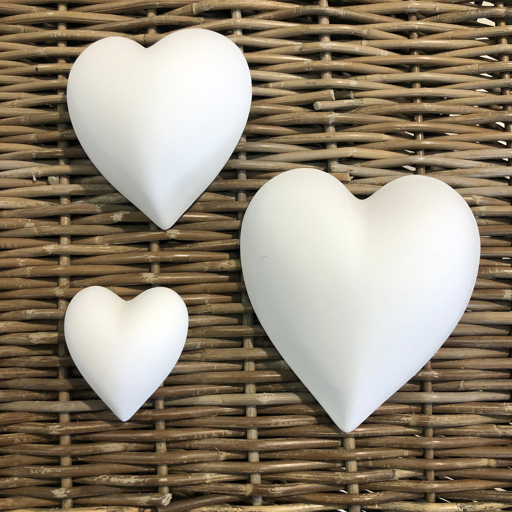 Blank ceramic heart