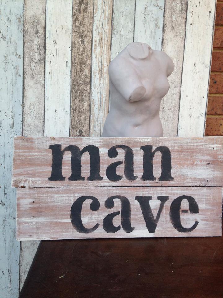 Man Cave Stencil Large