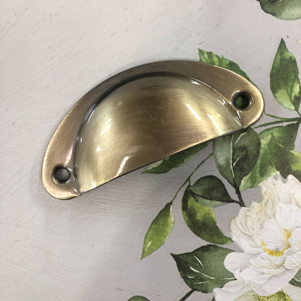 Brushed Gold Look Cup Metal Pulls