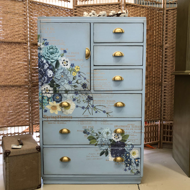 Toulouse Riot of Blues Tall Dresser