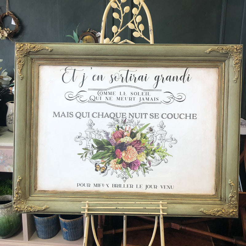 Dusky Green Floral Bespoke Artwork | Paint Me Vintage