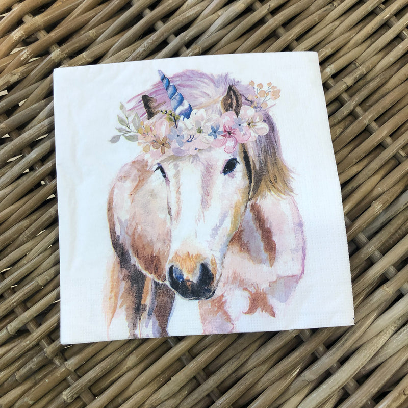 Unicorn Napkin for Decoupage