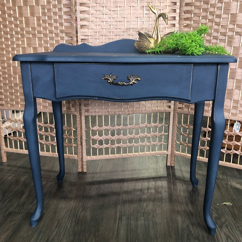 Obsidian Blue Elegant Hall Table | Paint Me Vintage