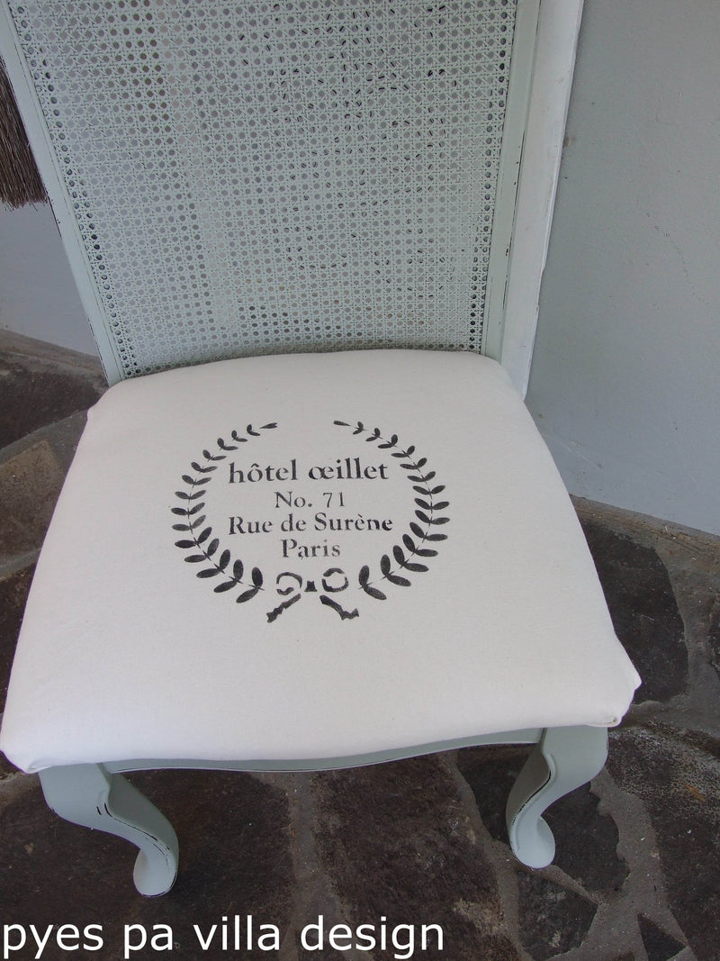 Hotel Oeillet Wreath Stencil | Paint Me Vintage | Tauranga, New Zealand | chalk paint | chalkpaint | furniture painting | vintage paint | stencils | IOD | Iron Orchid Design | furniture transfers | workshops | where to buy stencils | stencils for sale nz | plastic stencils nz | craft stencils nz | Hotel Oeillet Wreath Stencil